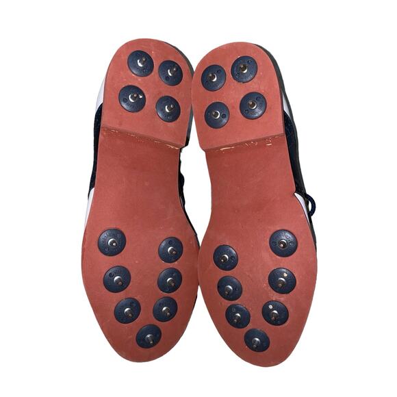 Footjoy Women’s White Green Plaid Lace Up Spiked Golf Shoes Size 7.5M - Picture 4 of 6